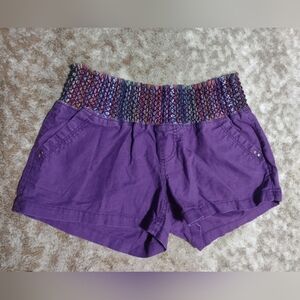 Rewash Brand Shorts M Purple Elastic Stretch Waist Medium Pockets Plum
